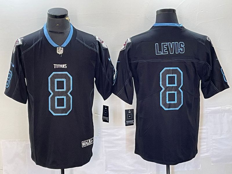 Men Tennessee Titans #8 Levis Black Nike Vapor Untouchable Limited NFL Jersey